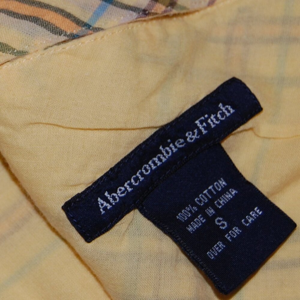 NWOT Abercrombie & Fitch, Yellow Plaid Tieback Halter Top, Women Size S - Picture 9 of 11